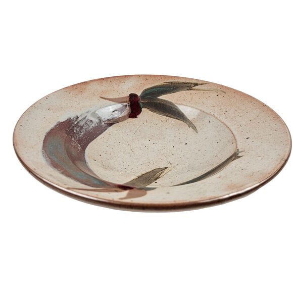 Art Studio Bowl Abstract Design 10 in Stoneware Pottery Decor Rustic Home Decor - Picture 3 of 10